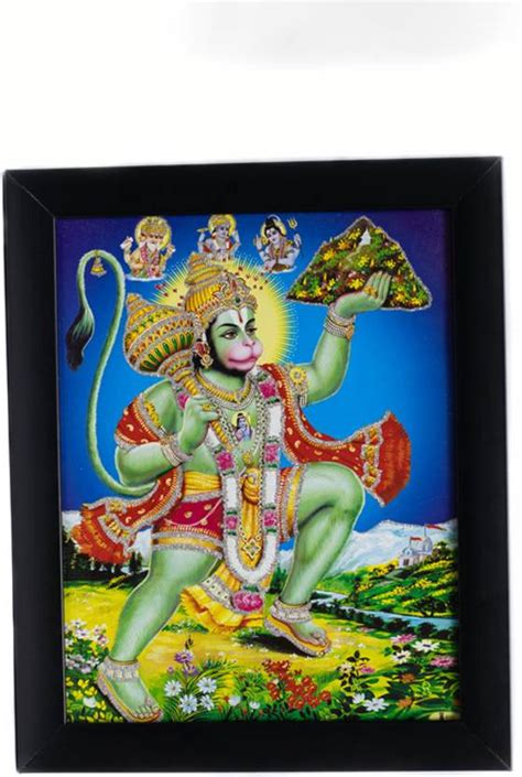 Cherriee Hanuman ji/Bajrang bali photo frame for pooja, wall decor ...