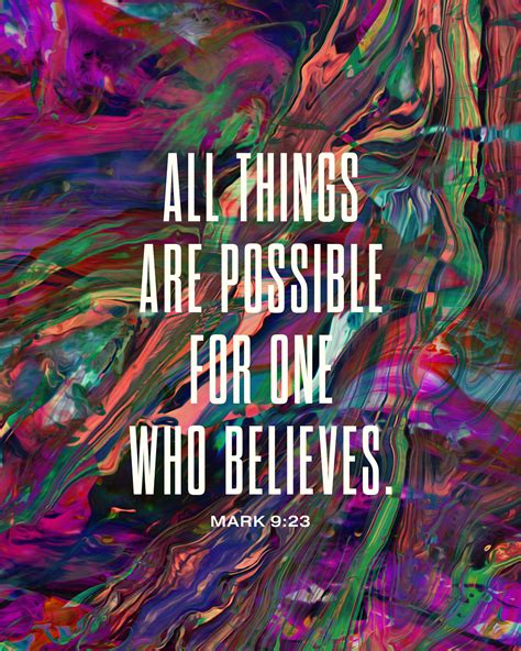 All things are possible for one who believes. - Mark 9:23 - Sunday Social