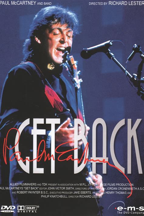 Paul McCartney's Get Back (1991) - Posters — The Movie Database (TMDb)