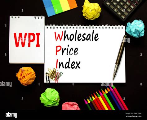 WPI wholesale price index symbol. Concept words WPI wholesale price ...