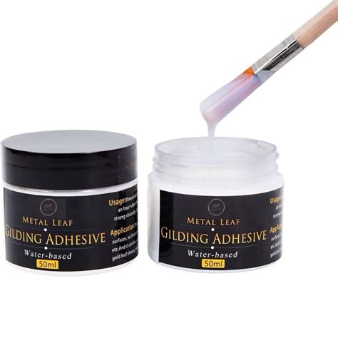 Gilding Adhesive, 100ml Gold Leaf Adhesive for Craft Use, Water Based ...