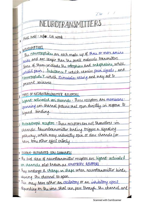 Neurotransmitters - Fundamentals Of Human Anatomy And Physiology - Studocu