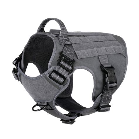 ICEFANG Tactical Dog Harness,K9 Working Dog Vest,No Pulling Front Clip ...