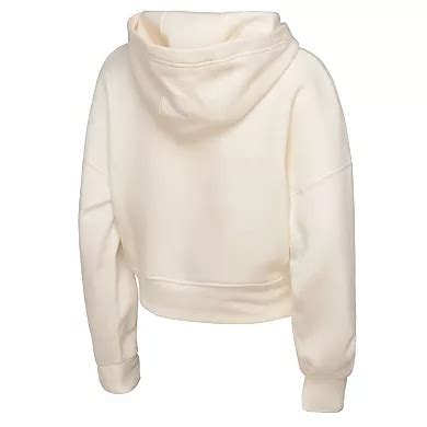 Girls Youth Outerstuff Cream Philadelphia Eagles Oversized Cropped ...