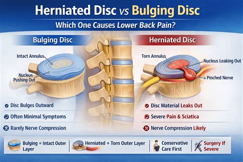 Herniated Disc vs Bulging Disc : 13 Powerful Differences & Lower Back Pain Explained