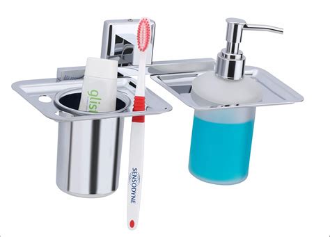 EASYHOME FURNISH soap Dispenser with Toothbrush Holder for washbasin ...