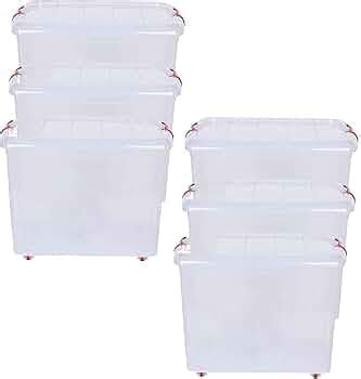 T TOPLINE Multipurpose Plastic Storage Container Box with Wheels 25 LTR ...