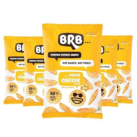 BRB Popped Potato Chips | Not Baked, Not Fried | Pasta Cheese Flavour ...