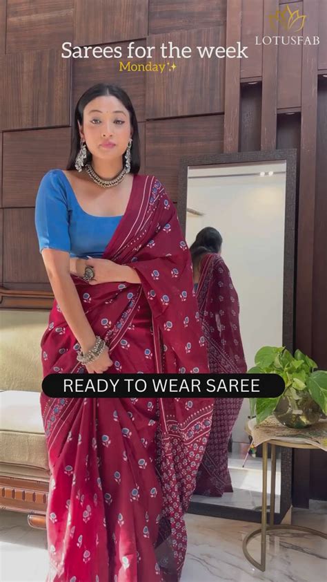 Attractive 1-Minute Ready To Wear Mustard Cotton Saree – thelotusfab