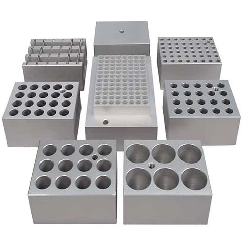 Cole-Parmer Heating Block, Double Wide, Aluminum, 96 Well Plate from ...