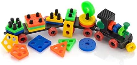 Buy Mr.Variya Plastic Geometric Stacker Shape Sorter Blocks,Educational ...