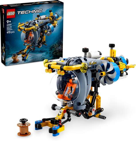 LEGO Technic Deep-Sea Research Submarine Toy Set 42201 Building Blocks ...