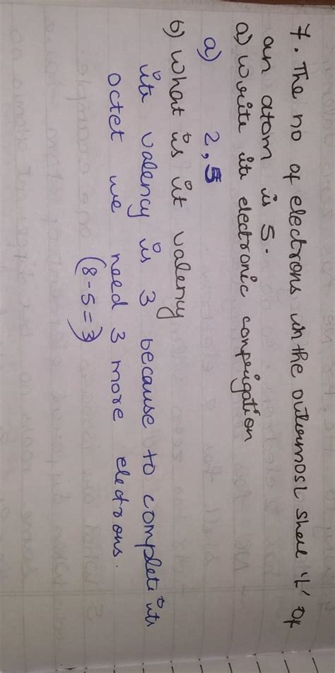 The number of electrons in the outermost ‘L’ shell of an atom is 5 ...