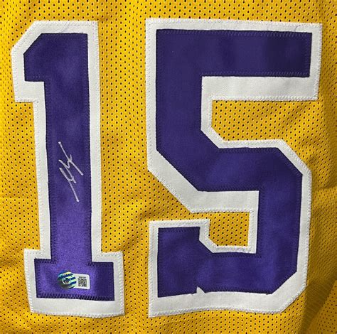 Austin Reaves Signed Custom Los Angeles Yellow Basketball Jersey ...