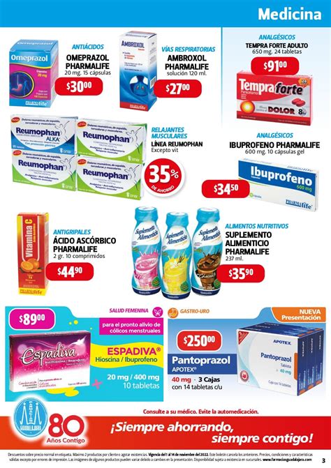 Folleto Farmacias Guadalajara del 1 al 14 de noviembre 2022