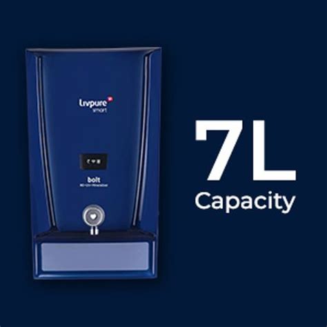 LIVPURE Rental Model 3M LIV BOLT 7 L RO + UV + Minerals Water Purifier ...