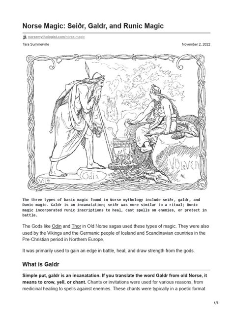 Norse Magic Seiðr Galdr and Runic Magic | PDF | Norse Mythology | Heathenry (New Religious Movement)