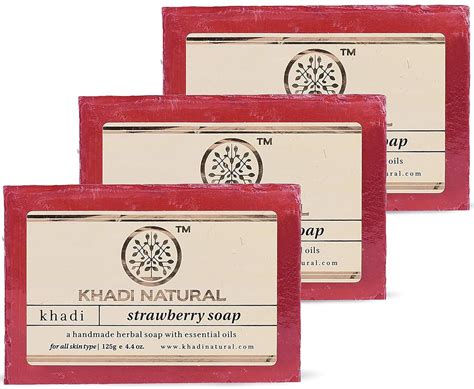 Buy Khadi Natural Strawberry Handmade Soap | Handmade Bathing Soap ...
