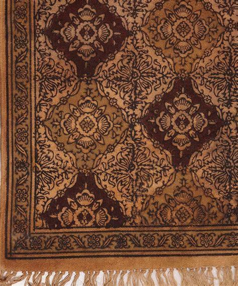 Handloom multicolour warangal kalamkari cotton dhurrie – GoSwadeshi