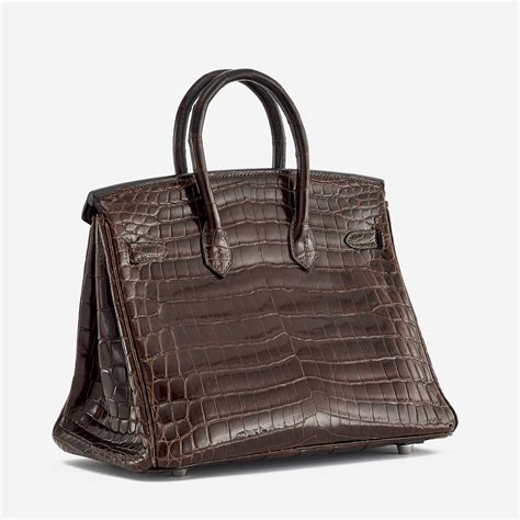 Hermès Birkin 25 Crocodile Niloticus Cocoan | SACLÀB