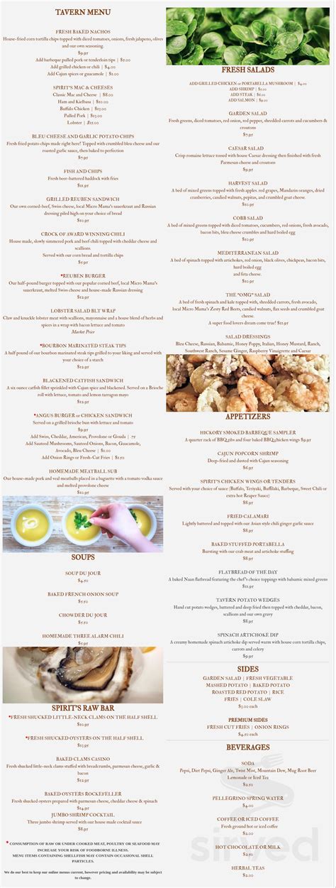 Country Spirit Restaurant menus in Henniker, New Hampshire, United States