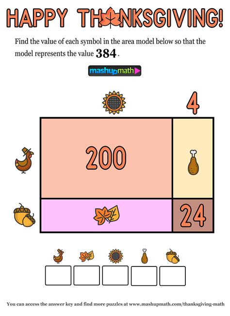 Image result for Thanksgiving Math Activity