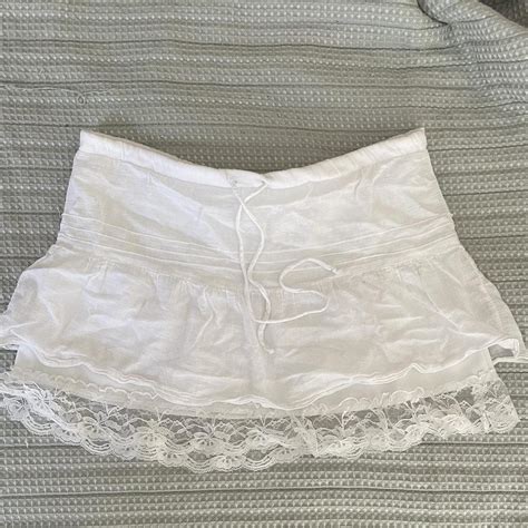 White Lace Mini Skirt