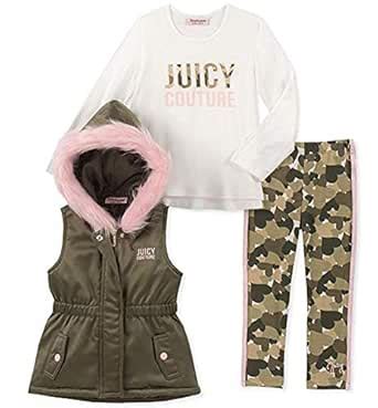 Buy Juicy Couture Baby Girls 3 Pieces Vest Set, Green/Pink/Vanilla, 24M ...