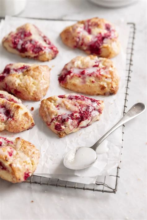 White Chocolate Raspberry Scones - Broma Bakery