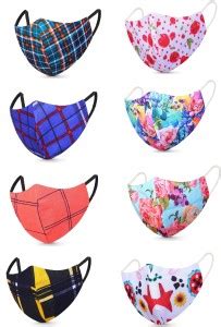 VE-MARUSH (PACK OF 8) UNISEX COMBO OF 100% PURE COTTON DESIGNER FLOWER ...