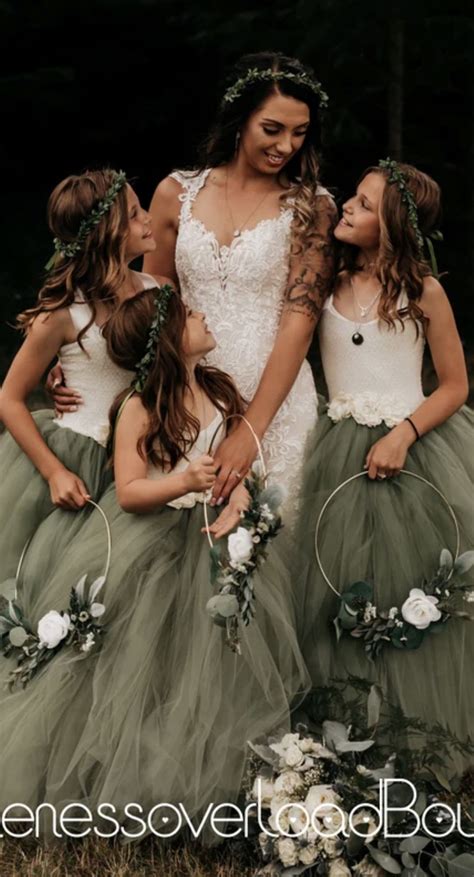 Pin by Jena Hancock on Danielle's wedding | Green flower girl dresses ...