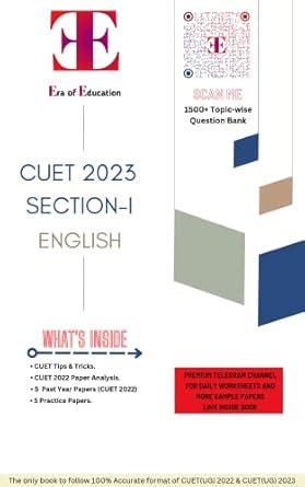 Buy CUET English PYQ and Sample Papers(only book following cuet ug 2022 ...