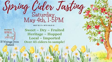 Boutiques Grand Spring Cider Tasting, Boutique Wines, Spirits and ...