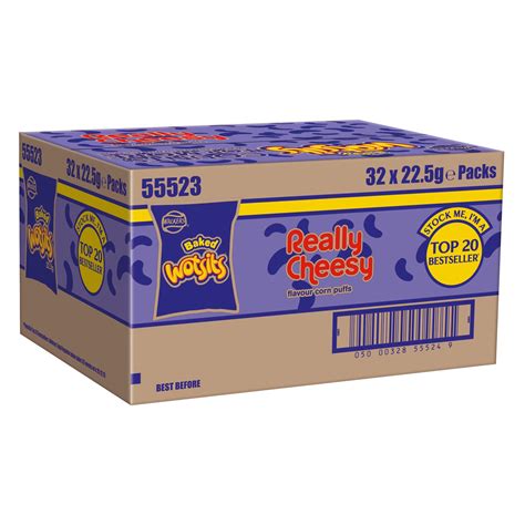 Walkers Wotsits Really Cheesy Snacks, 22.5g (Case of 32)- Buy Online in ...
