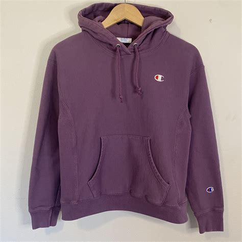 Y2K Champion Reverse Weave Hoodie Purple Pullover Swe… - Gem
