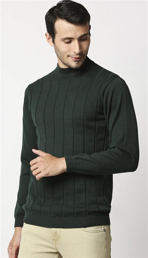 Fostino Tango Dark Green Turtle Neck T-Shirt - Fostino T-Shirts