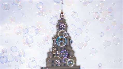 Download wallpaper 3840x2160 tower, building, bubbles, blur 4k uhd 16:9 ...