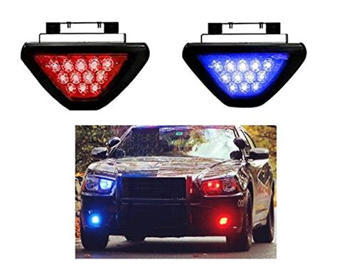A2D Flashers Police Light Triangular 12 LED Light RED & Blue For Ikon ...