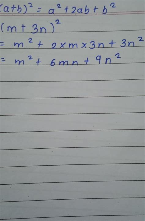 expand m+3n² answer? - Brainly.in