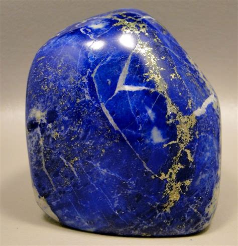 Lapis Lazuli, Natural Blue Stone Polished Rock Piece, Afghanistan ...