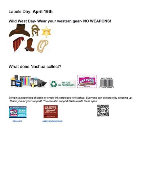 Turn Them in Tuesday Labels Day - Western Wear (No Weapons), Nashua ...