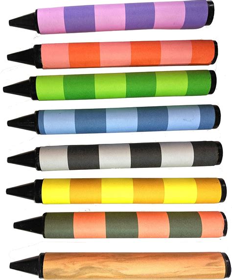 Buy Striped Jumbo Crayons - 8 colors (write black) Online at Lowest ...
