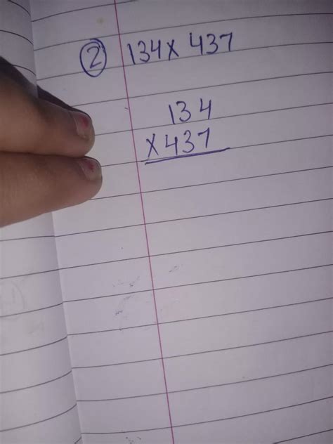 [tex]134 \times 437 \: full \: solving \: method.[/tex]134/times 437 ...