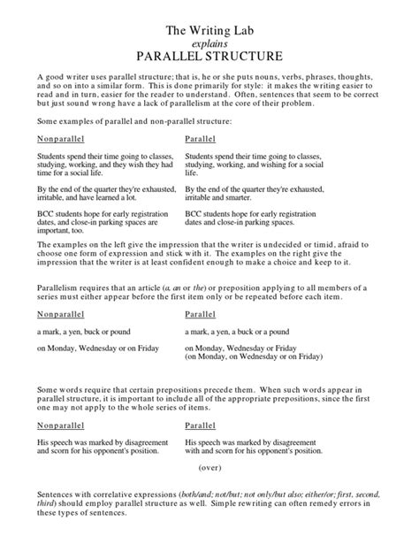 Image result for Parallel Writing Structure