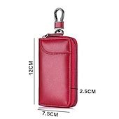 Genuine Leather KeyChain Unisex Key Bag Multifunction Organizer Wallet ...