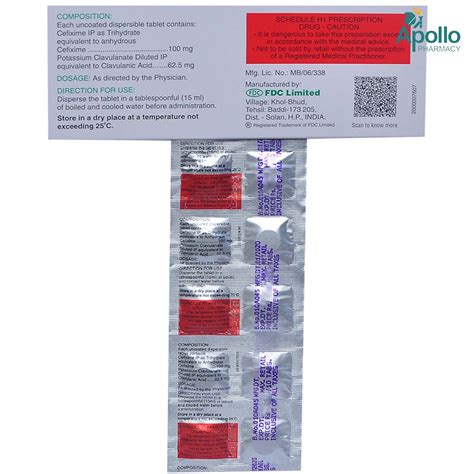Zifi CV 100 DT Tablet 10's Price, Uses, Side Effects, Composition ...
