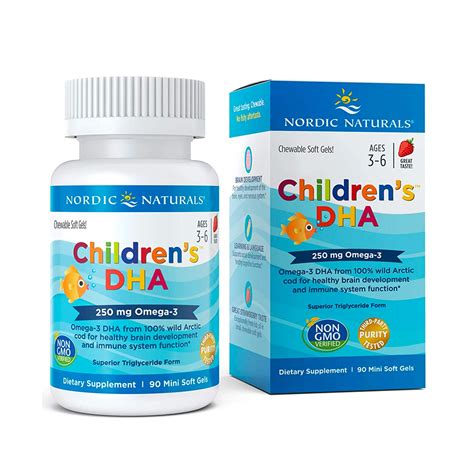 Buy Nordic Naturals, Children's DHA, Strawberry, 250 mg, 90 Chewable ...