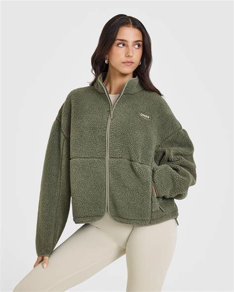 Full Zip Fleece Jacket Women's - Alpine Green | Oner Active