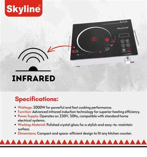 Induction Cooker - Skyline 2000W Infrared Induction Cooker High ...