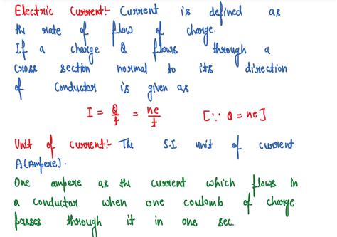 current electricity chapter important notes class10 icse